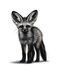 Obraz premium clipart bat-eared-fox