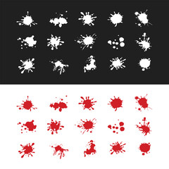 Spray paint shapes. Sprayed grunge dripping dots and borders, abstract graffiti spraying textured shapes vector illustration set. Paint splatter symbols. Dripping spraying textured, spatter texture