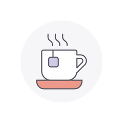 Hot tea vector icon stock illustration