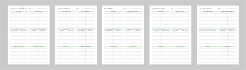 Event Planner Planning Pages for Organizing, Scheduling, Budgeting, Guest Lists, Task Management, &Timelines for Successful Events Parties Weddings Conferences Easy Printable Templates Set of 5 Pages