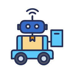 Obraz premium Innovative Delivery Robot Design Icon