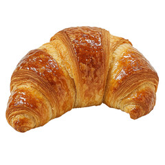 Freshly Baked Croissant with Golden Layered Pastry Texture
