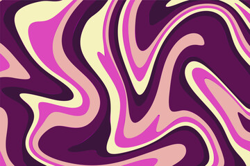 Vector Abstract Wavy Pink And...
