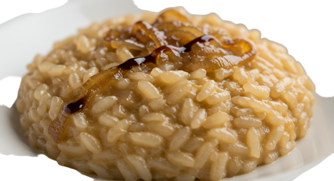 Delicious creamy risotto featuring rich flavors and smooth texture ideal for culinary displays