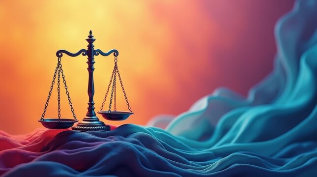 Law day celebration courthouse event imagery colorful atmosphere close-up view justice concept - Powered by Adobe