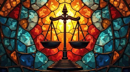 Law day celebration community center event highlights colorful stained glass engaging atmosphere justice and equality