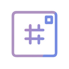 Obraz premium Stylish Hash Function Icon