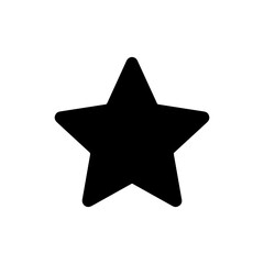 Obraz premium Black Filled Star with Outline Border for Favorite Indication