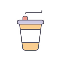 Obraz premium Coffee vector icon stock illustration