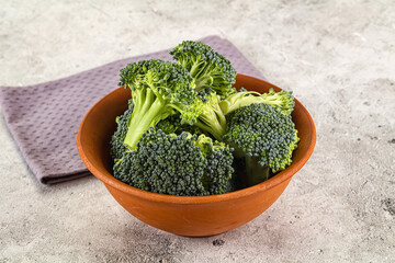 Raw green fresh broccoli cabbage