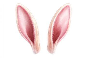 Isolated Pair of Bunny Ears for Easter or Costume Elements