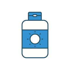 Sun Cream vector icon stock illustration