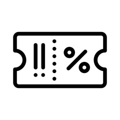 promo code line icon