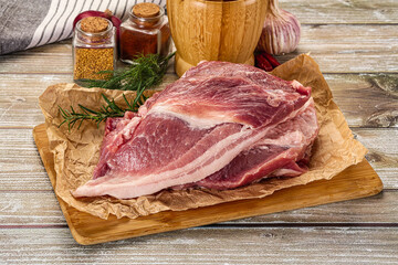 Raw fresh pork meat piece