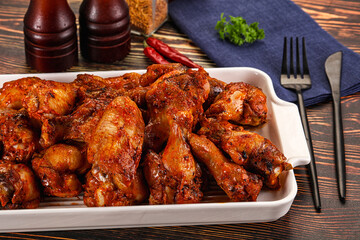 Hot and spicy Buffalo chicken wings