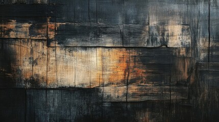 Dark Brown Weathered Wood Texture Background