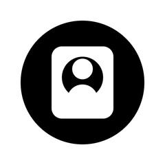 Contact person phone book vector icon