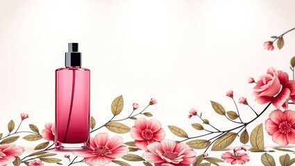 Elegant Floral Print for Luxury Product Display, High-End Presentation Background.