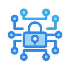 Fototapeta premium Comprehensive Network Encryption Icon for Protection