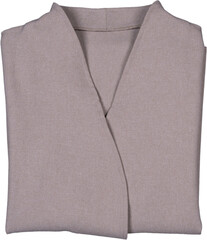 Light mocha folded outer vest isolated transparent
