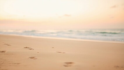 footprints on the beach