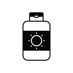 Sun Cream vector icon stock illustration