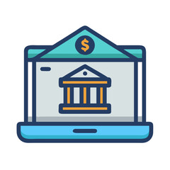  Online Banking Icon for Financial Services