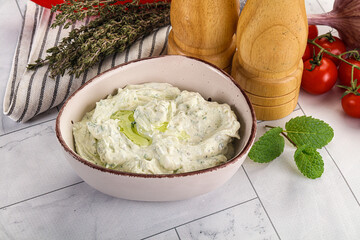 Greek feta dip with oil