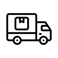 delivery truck line icon