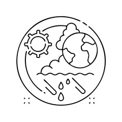 climate change symbol icon, climate change symbol vector illustration-simple illustration of climate change symbol, perfect for climate change symbol logos and icons