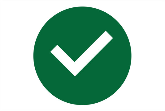 tick mark in green  icon set. 