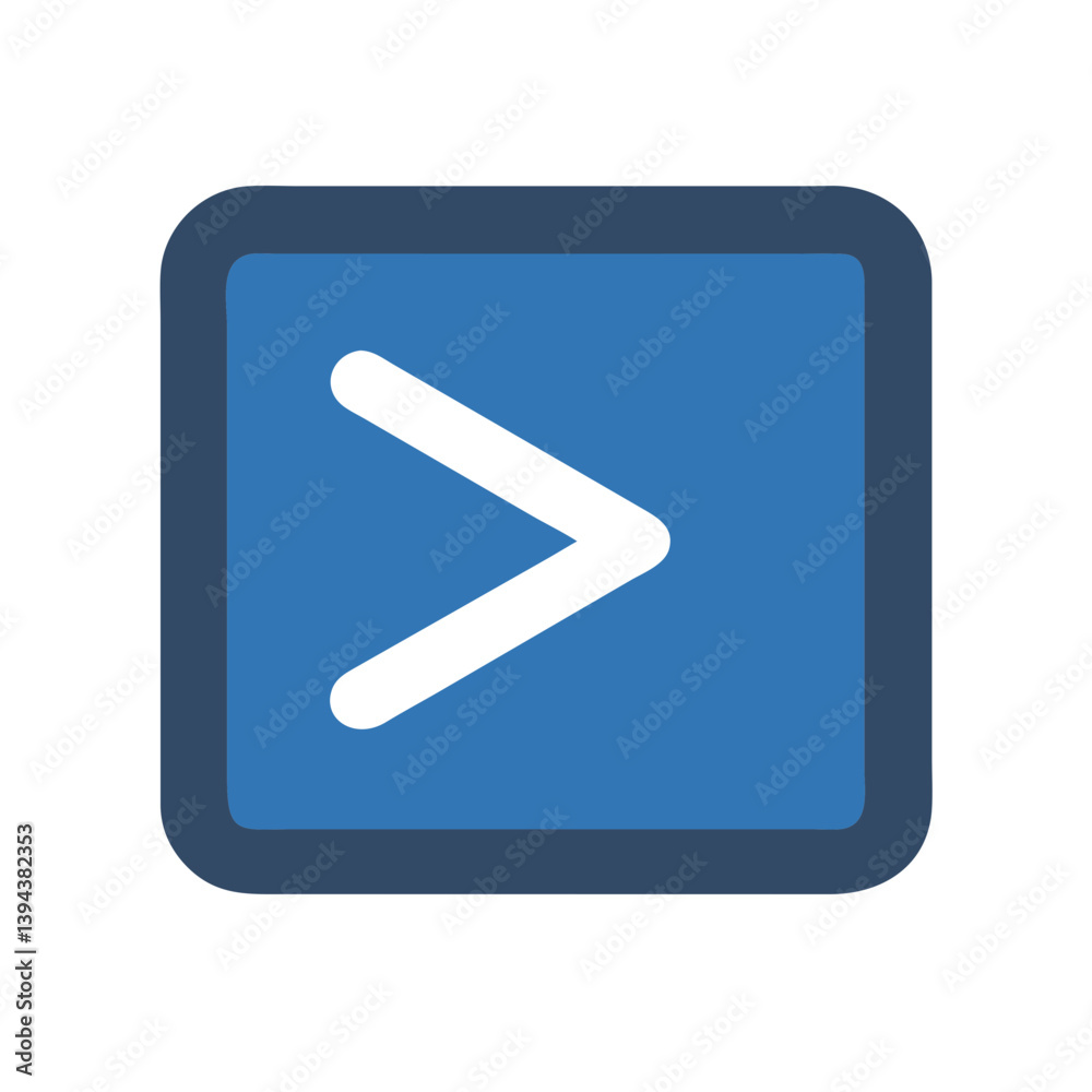 Wall mural creative powershell icon representation