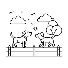 dog park icon Copy icon, dog park icon Copy vector illustration-simple illustration of dog park icon Copy, perfect for dog park icon Copy logos and icons