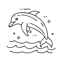 dolphin icon, dolphin vector illustration-simple illustration of dolphin, perfect for dolphin logos and icons