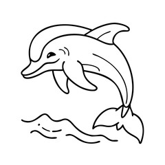 Naklejka premium dolphin icon, dolphin vector illustration-simple illustration of dolphin, perfect for dolphin logos and icons