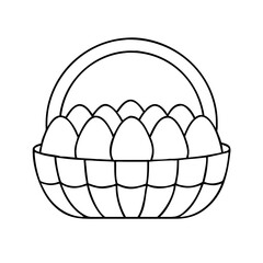 egg basket icon, egg basket vector illustration-simple illustration of egg basket, perfect for egg basket logos and icons