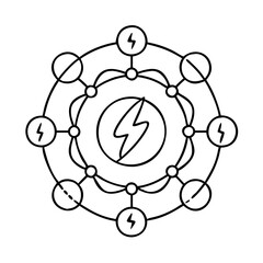 energy core icon, energy core vector illustration-simple illustration of energy core, perfect for energy core logos and icons