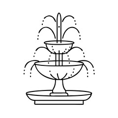 fountain icon, fountain vector illustration-simple illustration of fountain, perfect for fountain logos and icons