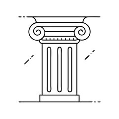 greek column icon, greek column vector illustration-simple illustration of greek column, perfect for greek column logos and icons