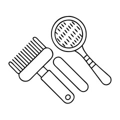 grooming brush icon, grooming brush vector illustration-simple illustration of grooming brush, perfect for grooming brush logos and icons