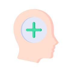 Positive Flat Icon Vector Illustration.
