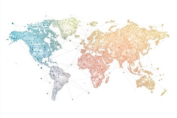 Obraz premium Global Connections: A Visual Representation of the World