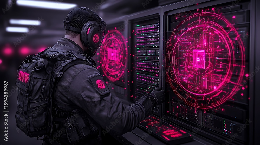 Poster a person monitoring network data within a cyber security environment