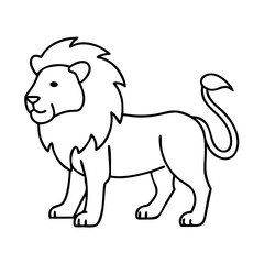 lion icon, lion vector illustration-simple illustration of lion, perfect for lion logos and icons