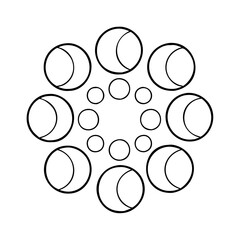 lunar phases icon, lunar phases vector illustration-simple illustration of lunar phases, perfect for lunar phases logos and icons