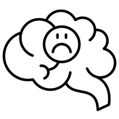 Mental health outline icon