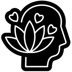 Mental health glyph solidicon