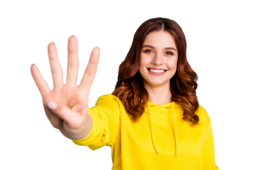 Photo of toothy cute charming nice cheerful youth showing you mark received at university amount smiling beaming isolated over teal vivid color background