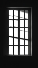 Dark room window with sunlight