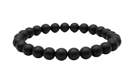 Obraz premium Isolated Black Bead Bracelet